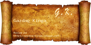 Gazdag Kinga névjegykártya